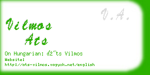 vilmos ats business card